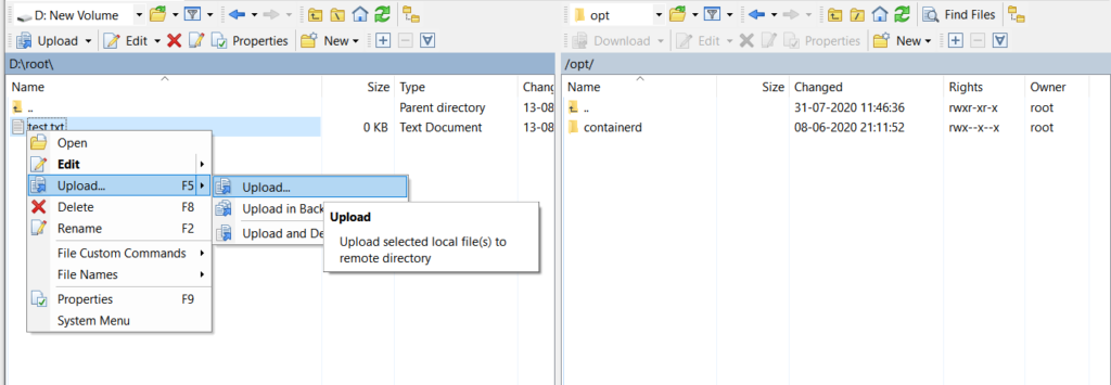 transfer files to aws instance using winscp