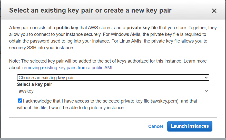 acknowledge key pair 12 1