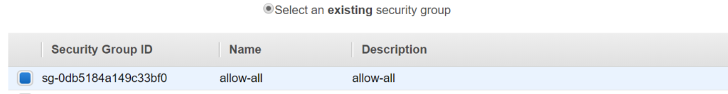 allow security groups 3