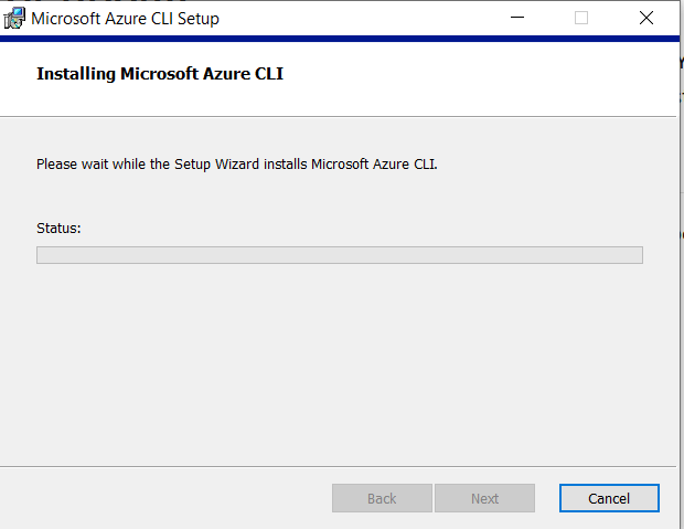 wait till install azure cli 4