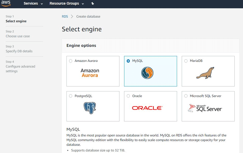 MySQL icon and then click Select 3 1
