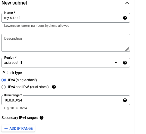 new subnet