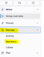 click on members