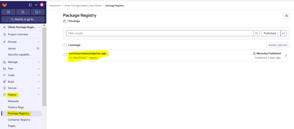 package registry