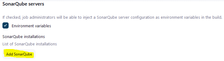 add server sonar