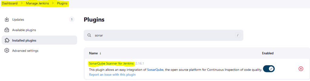 plugin sonar